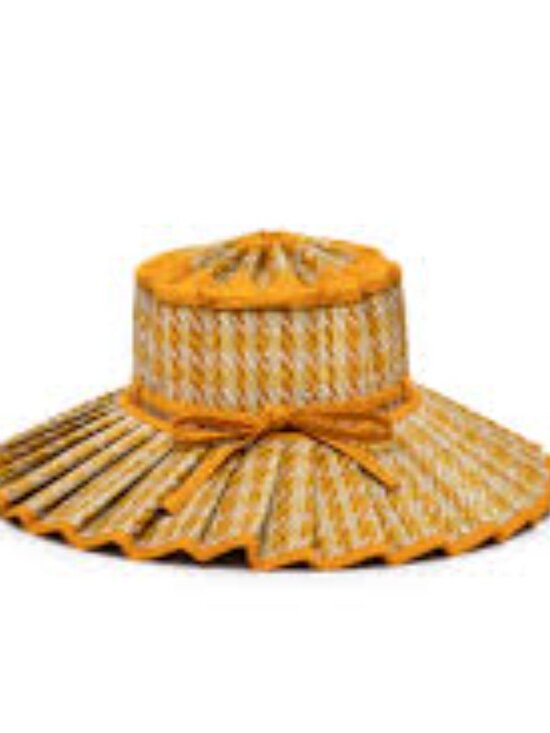 NWT Lorna Murray Luxe Capri Chic Sundeck orange hat, S/maxi